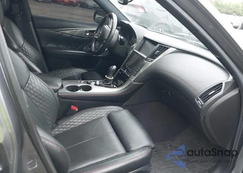 2019 Infiniti Q50 3.0T Red Sport 400 z USA, uszkodzony, nr VIN JN1FV7AR9KM800828